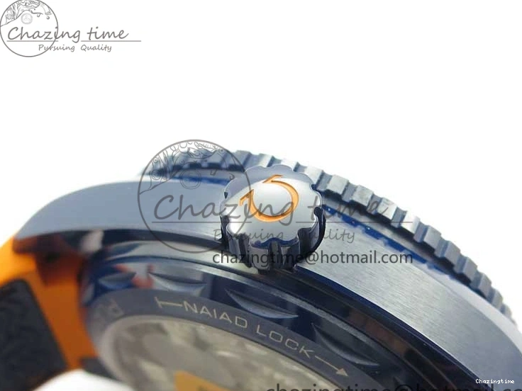 0316 Planet Ocean 45.5mm Big Blue Real Ceramic VSF 1:1 Best Edition on Blue Rubber Strap A8906 Super Clone Unique 7896